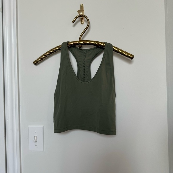 Aerie offline athleisure bra tank olive green M - Picture 2 of 5